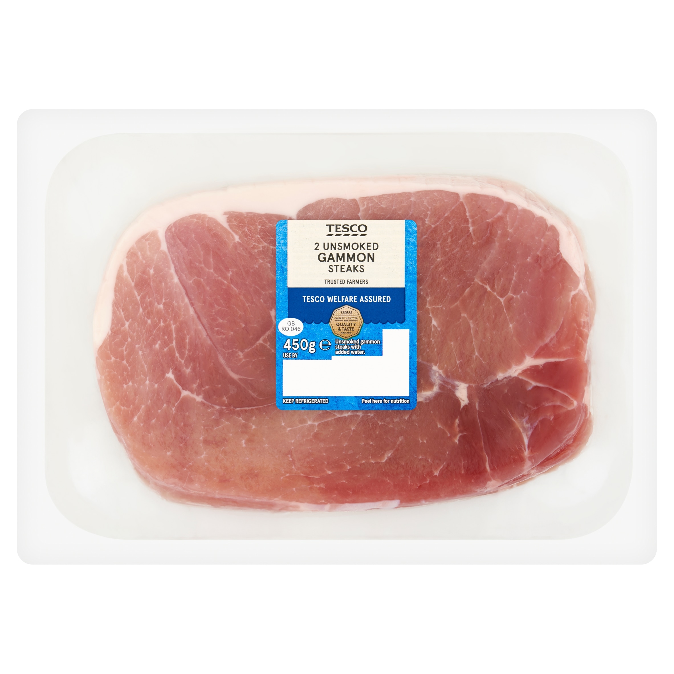 Tesco Unsmoked Gammon Steaks 450G - Tesco Groceries