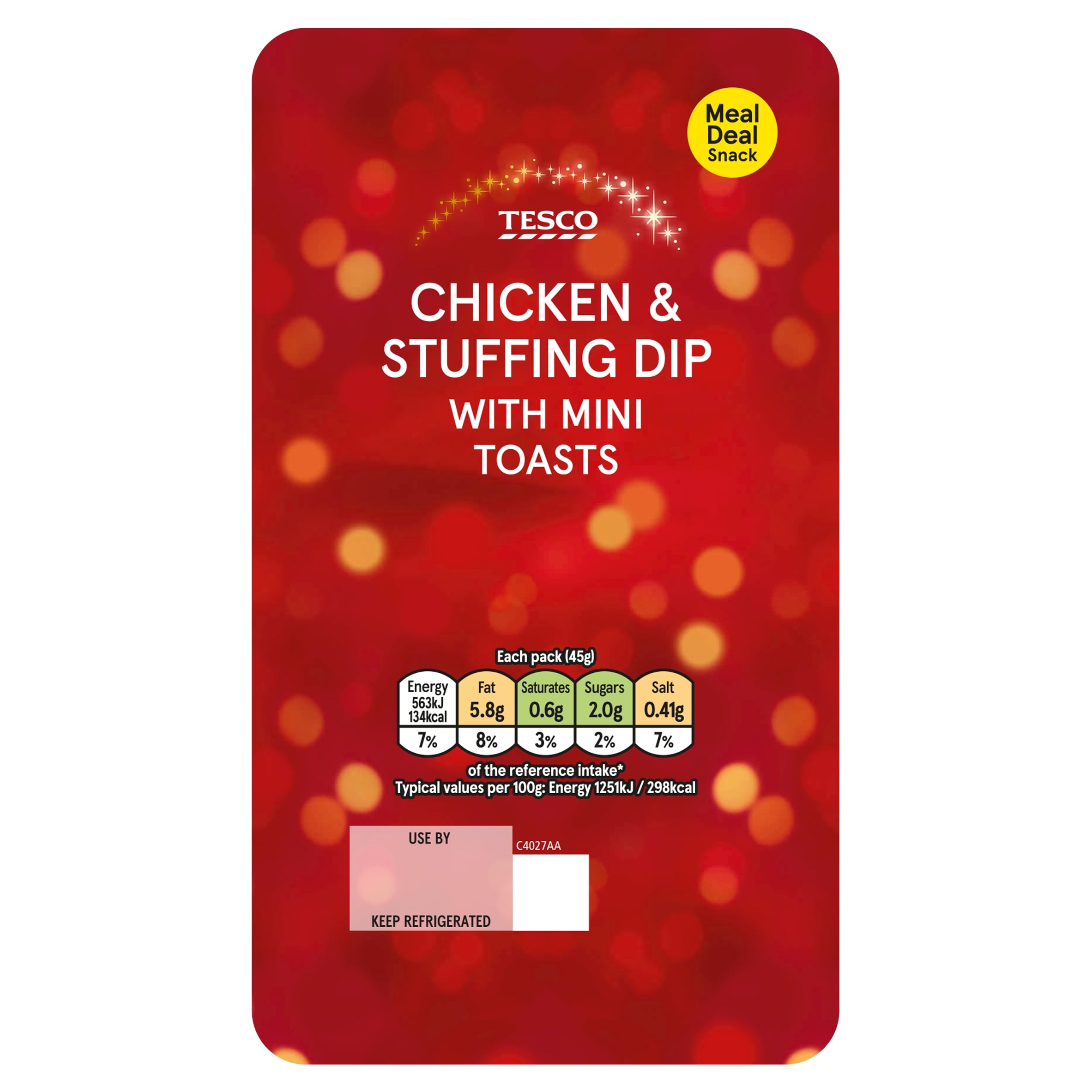 Tesco Chicken & Stuffing Dip with Mini Toasts 45g
