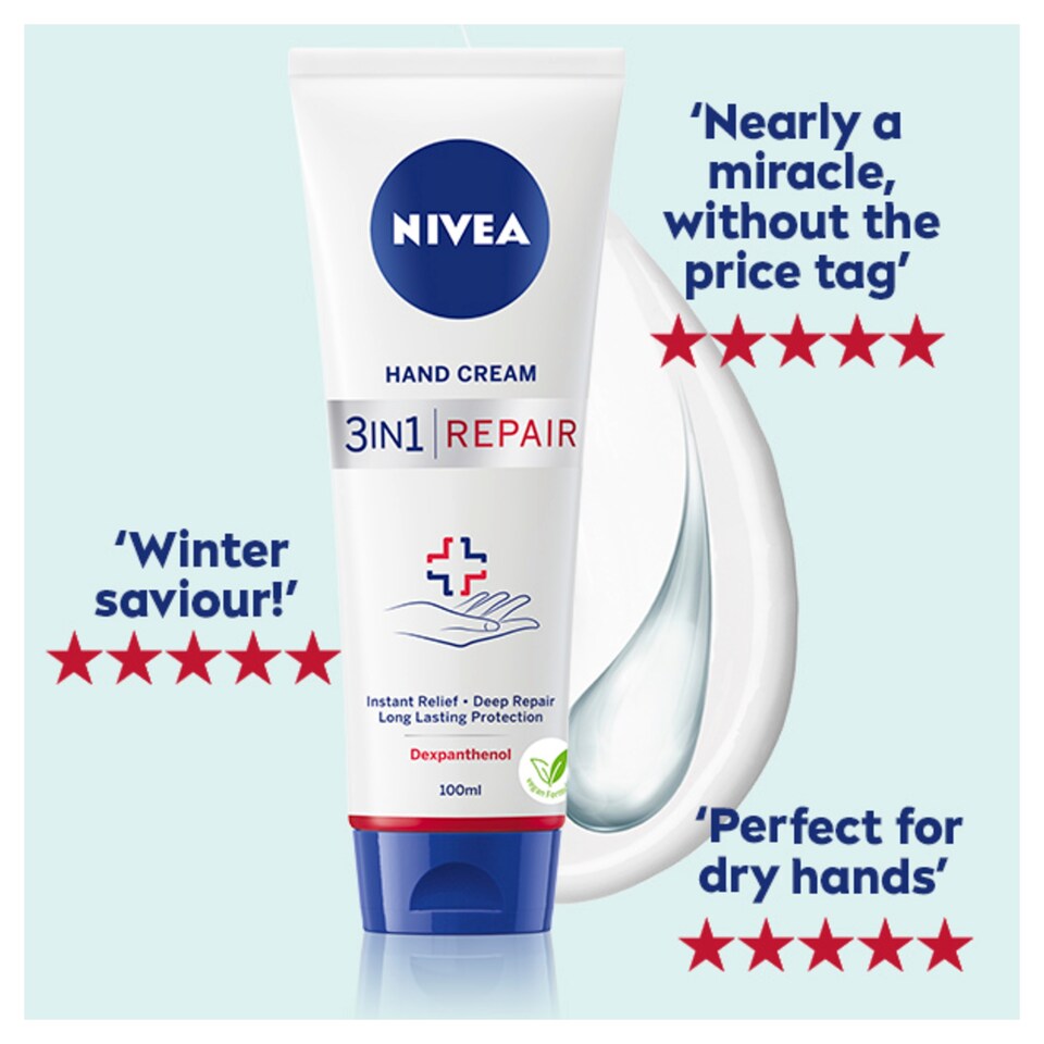 image 1 of Nivea Hand Cream 3-In-1 Repair 100Ml