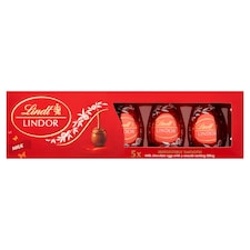 Lindt Lindor Milk Chocolate Truffle Eggs 5X18g