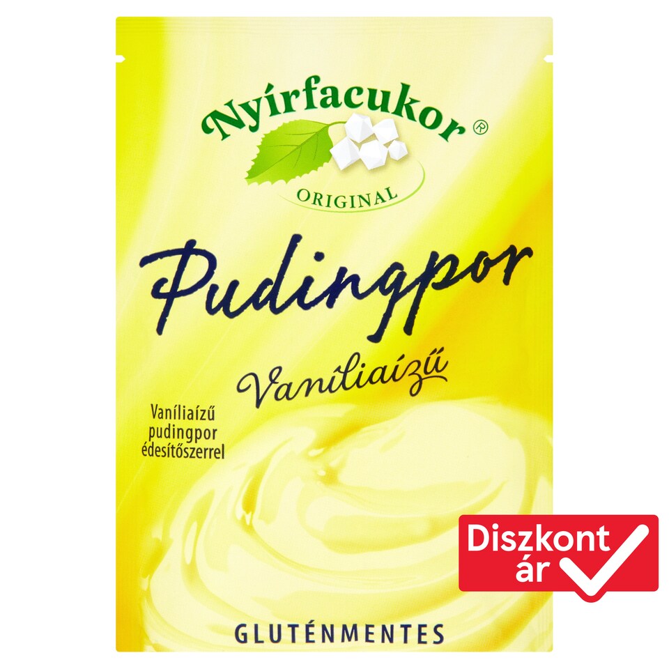 Nyírfacukor Original gluténmentes vaníliaízű pudingpor édesítőszerrel 80 g  1. kép