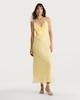 image 2 of F&F V Neck Ruffle Front Strappy Midi Dress in Yellow