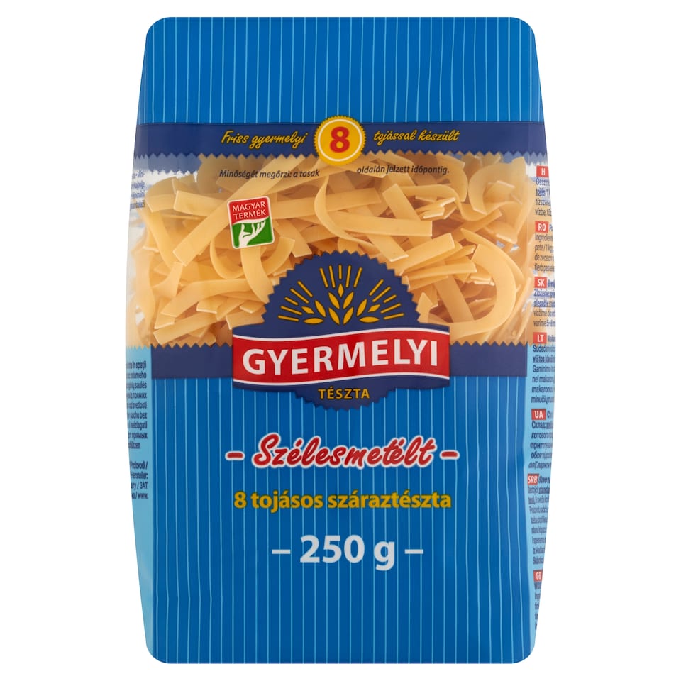 Gyermelyi Wide Noodles Dry Pasta with 8 Eggs 250 g