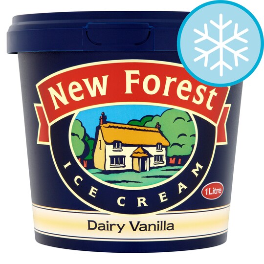 NEW FOREST DAIRY VANILLA ICECREAM 1L Tesco Groceries