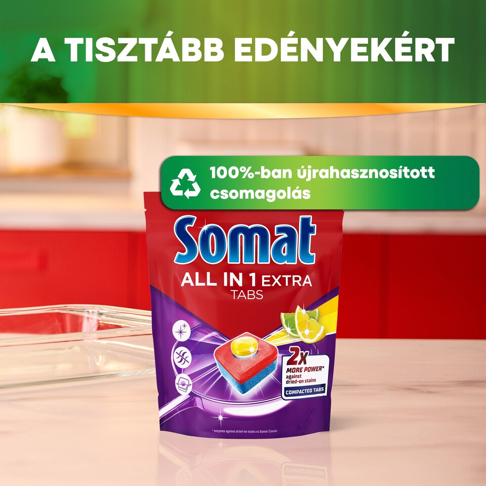image 1 of Somat All in 1 Extra Lemon & Lime Dishwasher Tablet 85 pcs 1275 g