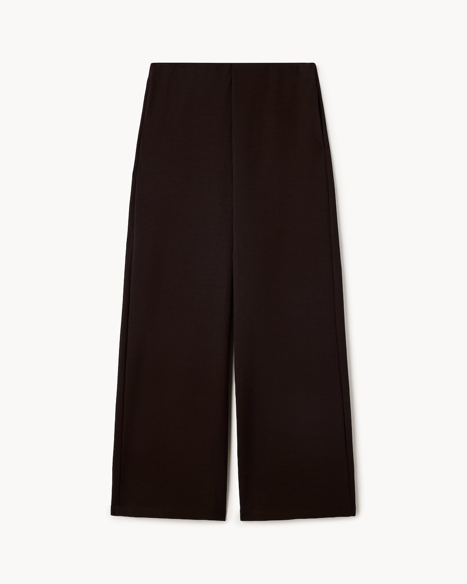 image 1 of F&F Wide Leg Co-ord Trousers in Brown