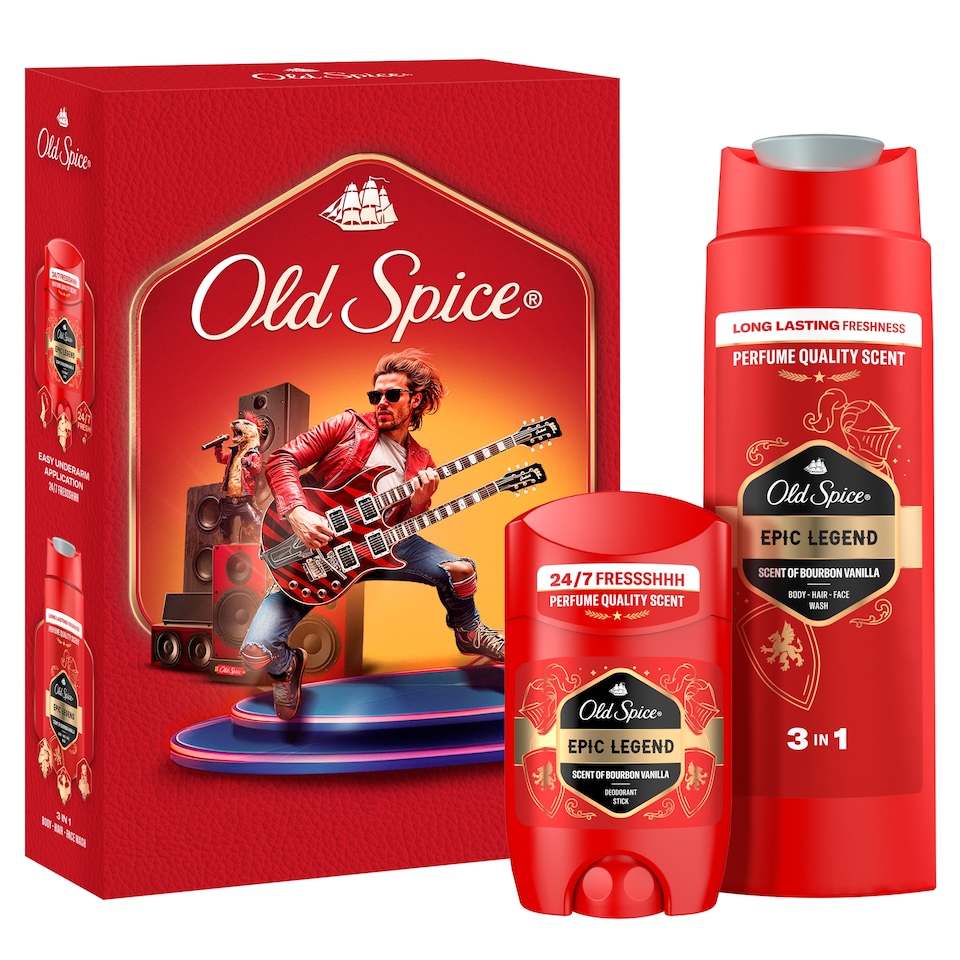 obrázok 1 z Old Spice Epic Legend Darčeková Súprava Pre Rockerov: Tuhý Dezodorant A Sprchový Gél