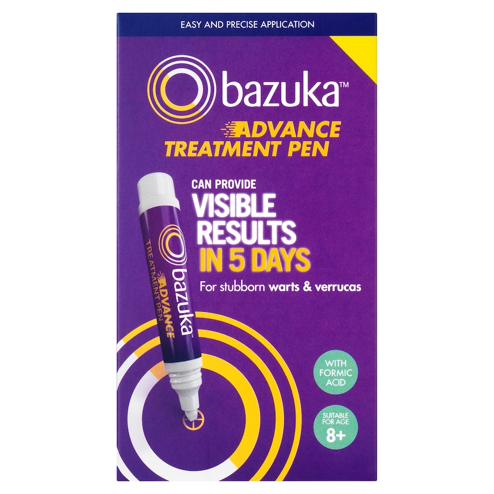 image 1 of Bazuka Advance Treatment Pen For Stubborn Warts & Verrucas 3ml