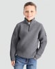 image 1 of F&F Boys Chenille Half-Zip Knitted Jumper in Khaki