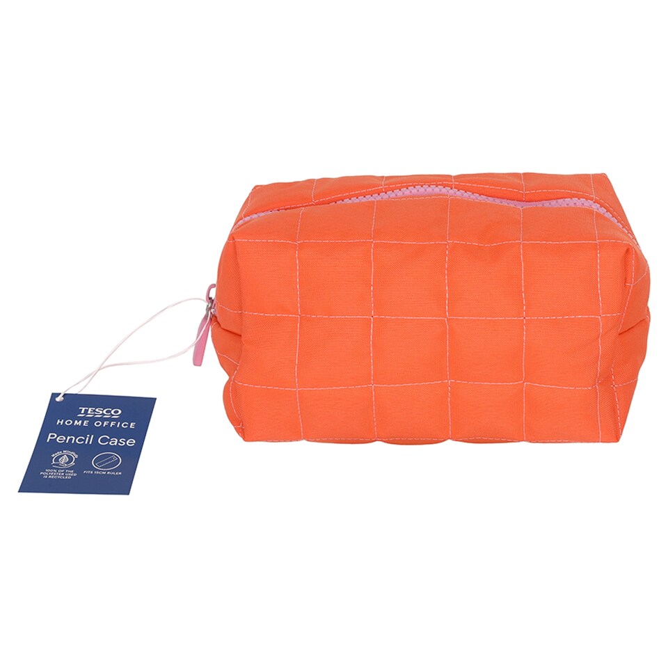 Tesco Orange Cosmetic Pencil Case