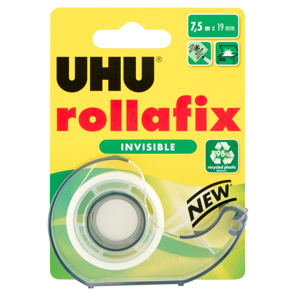 UHU Rollafix Invisible Adhesive Tape 7.5 m x 19 mm