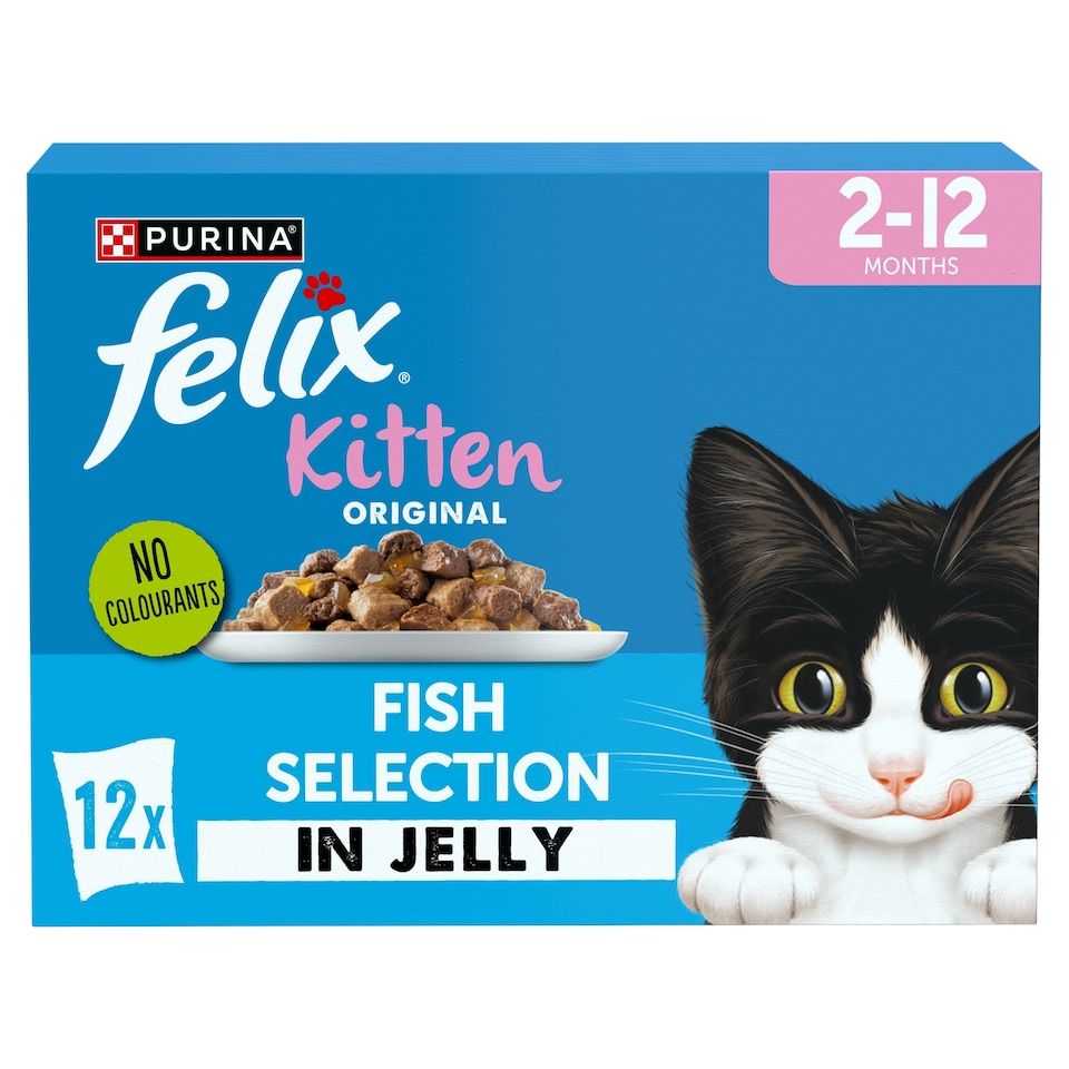 Felix Original Kitten Fish Selection in Jelly Wet Cat Food 12x85g