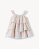 image 1 of F&F Baby Cotton Rich Gingham Dress in Multi Pink