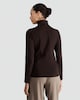 image 3 of F&F Ribbed Roll Neck Long Sleeved Top in Brown