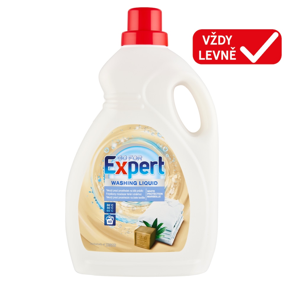 Go for Expert Tekutý prací prostředek na bílé prádlo 40 praní 2,2l