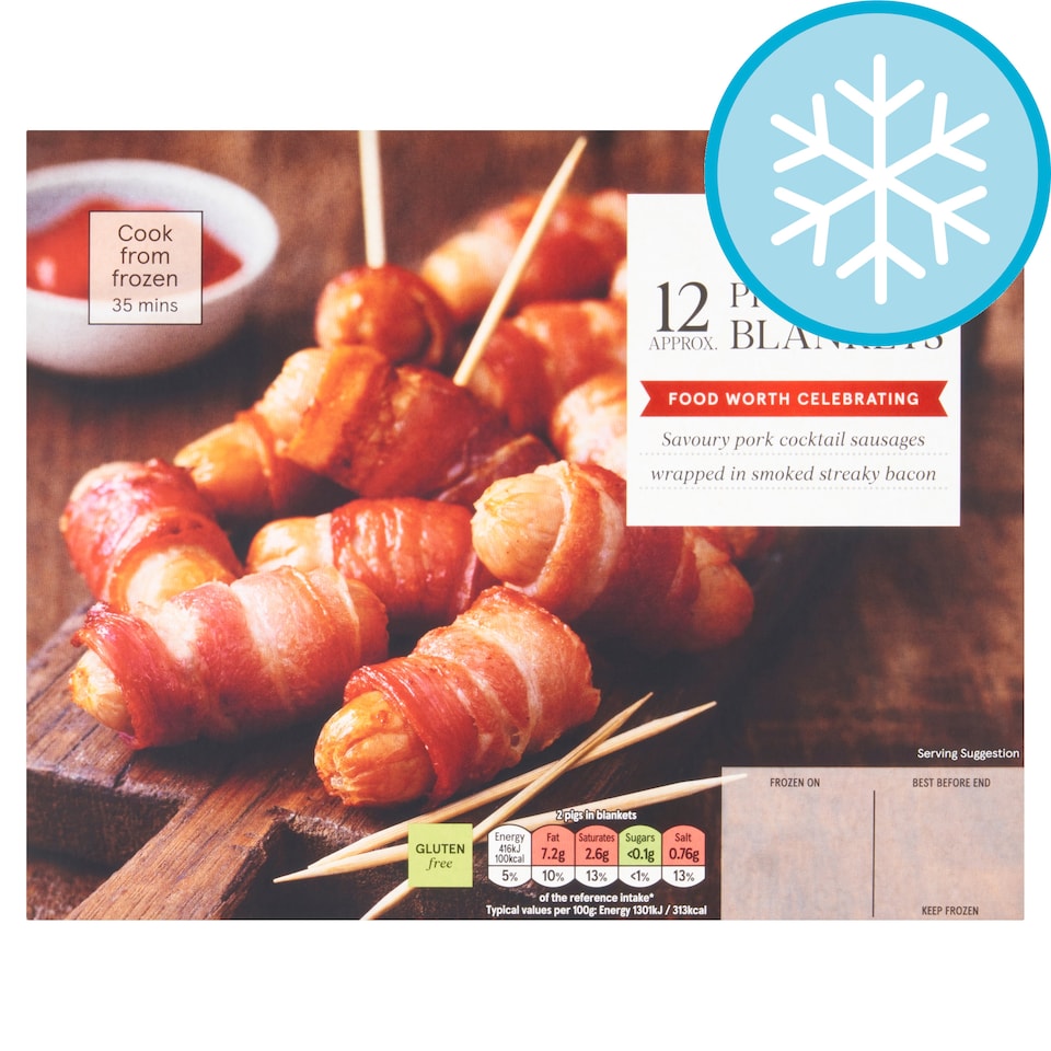 Tesco 12 Pigs In Blankets 240g