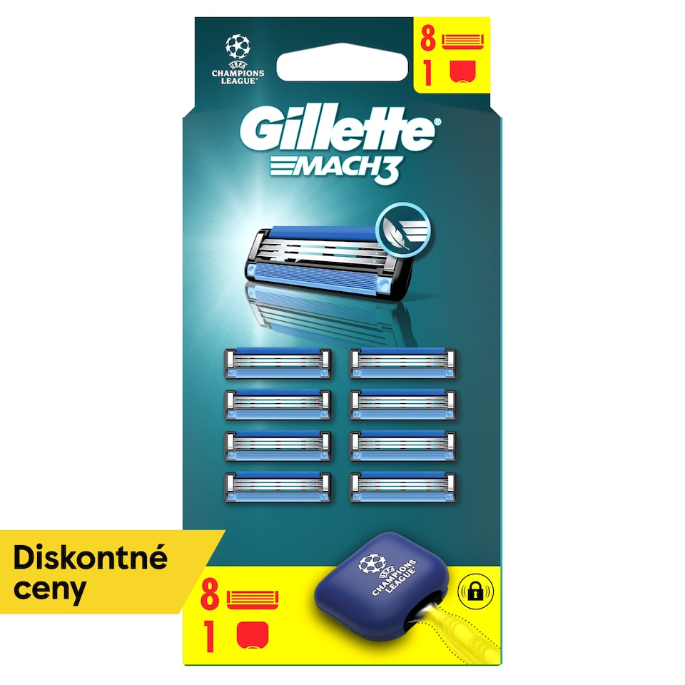 obrázok 1 z Gillette Mach3 Náhradné Holiace Hlavice pre Mužov, Gillette Náhradné Holiace Hlavice s 3 Čepieľkami