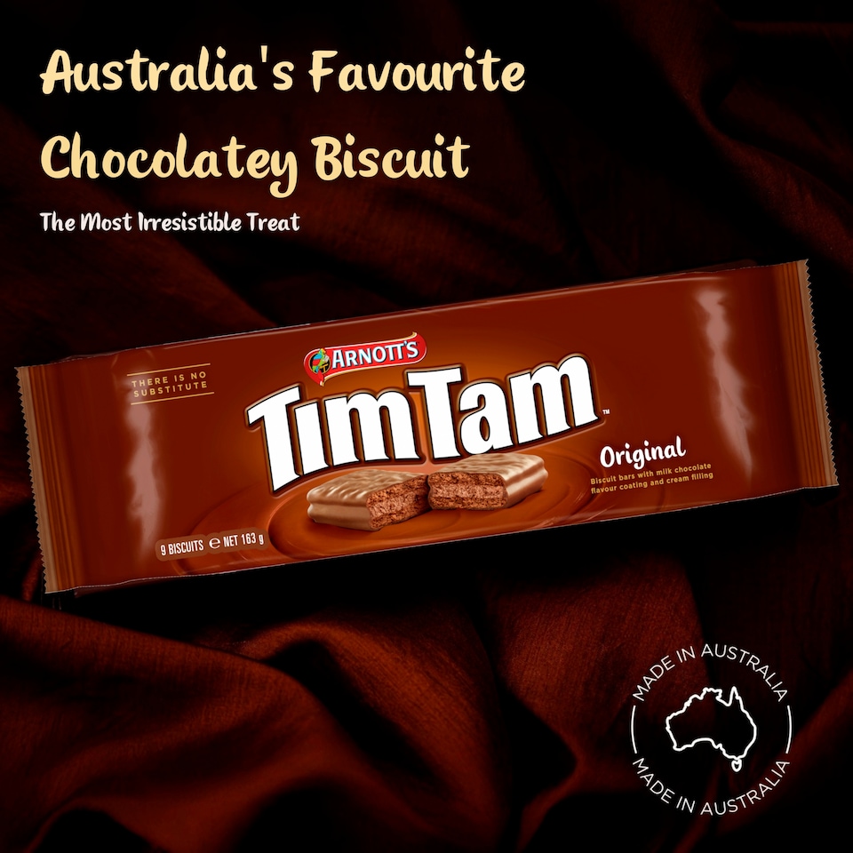 image 1 of Tim Tam Original Chocolatey Biscuit Bars 9 Pieces 163g