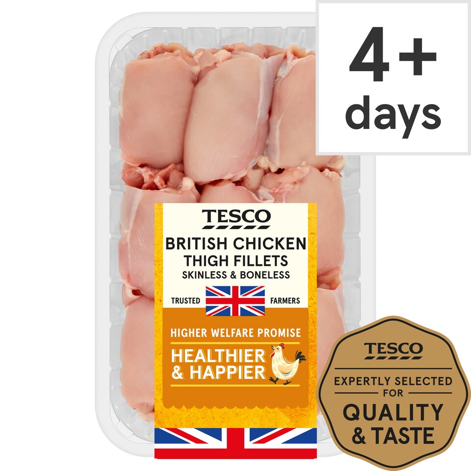 Tesco British Chicken Thigh Fillets 1Kg