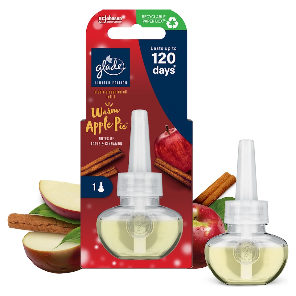 image 1 of Glade Electric Scented Oil Refill Warm Apple Pie 20ml