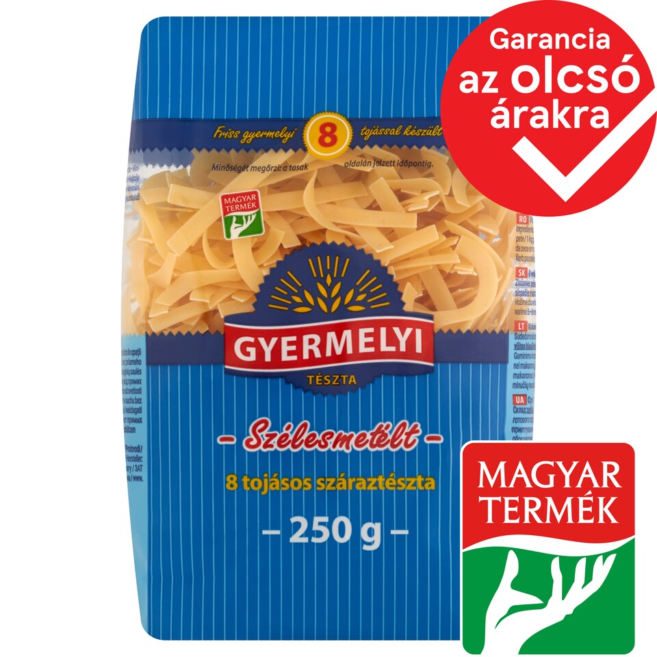 Gyermelyi szélesmetélt 8 tojásos száraztészta 250 g