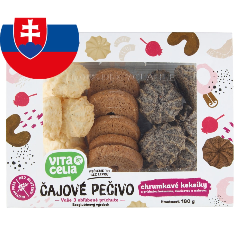 Vitacelia Bezgluténové čajové pečivo 180 g