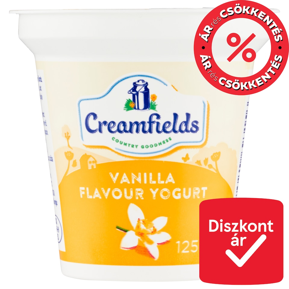 Creamfields zsírszegény vaníliaízű joghurt 125 g