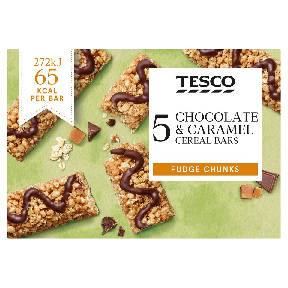 Tesco Chocolate & Caramel Cereal Bars 5X19g