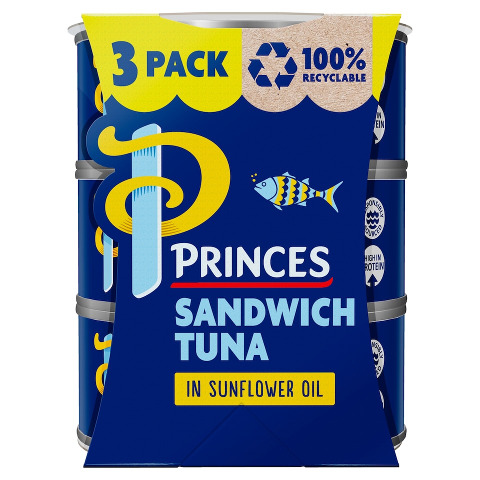 Princes Sandwich Tuna in Sunflower Oil 3 x 140g