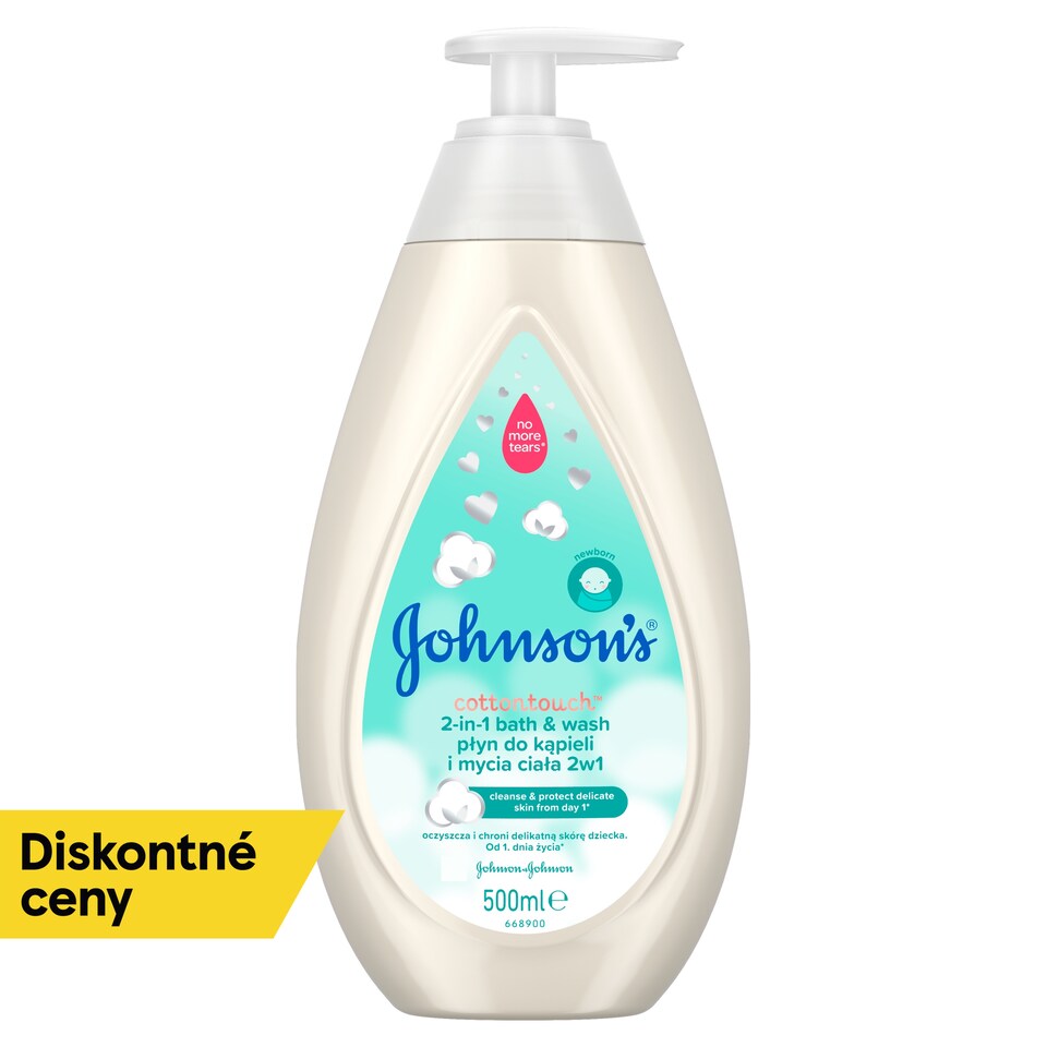 Johnson's Cottontouch Kúpeľ a umývací gél 2v1 500 ml