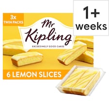 Mr Kipling Exceedingly Good Cakes Lemon Layered Slices 6 Pack