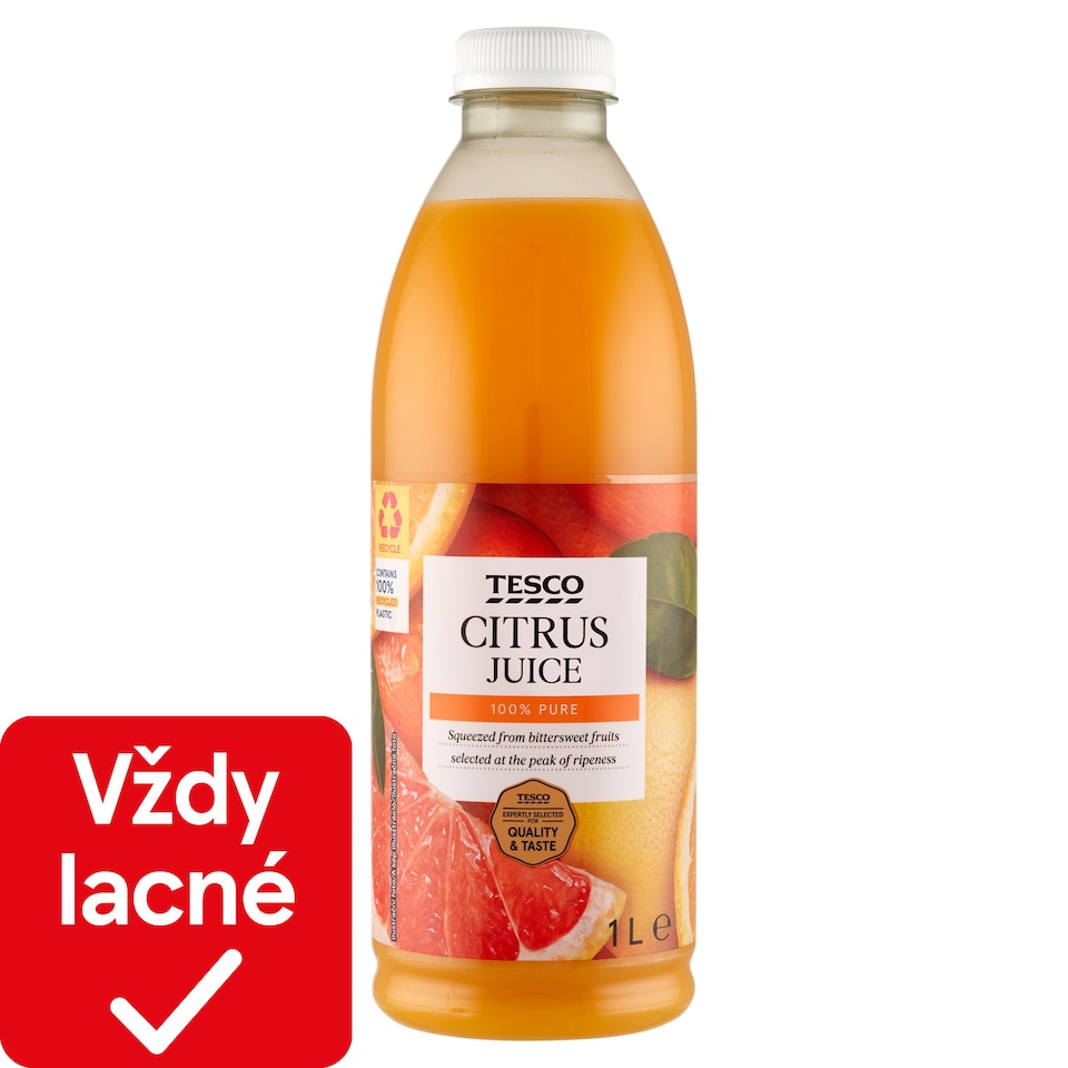 Tesco Zmes štiav z mandarínok, pomarančov a grapefruitov 1 l