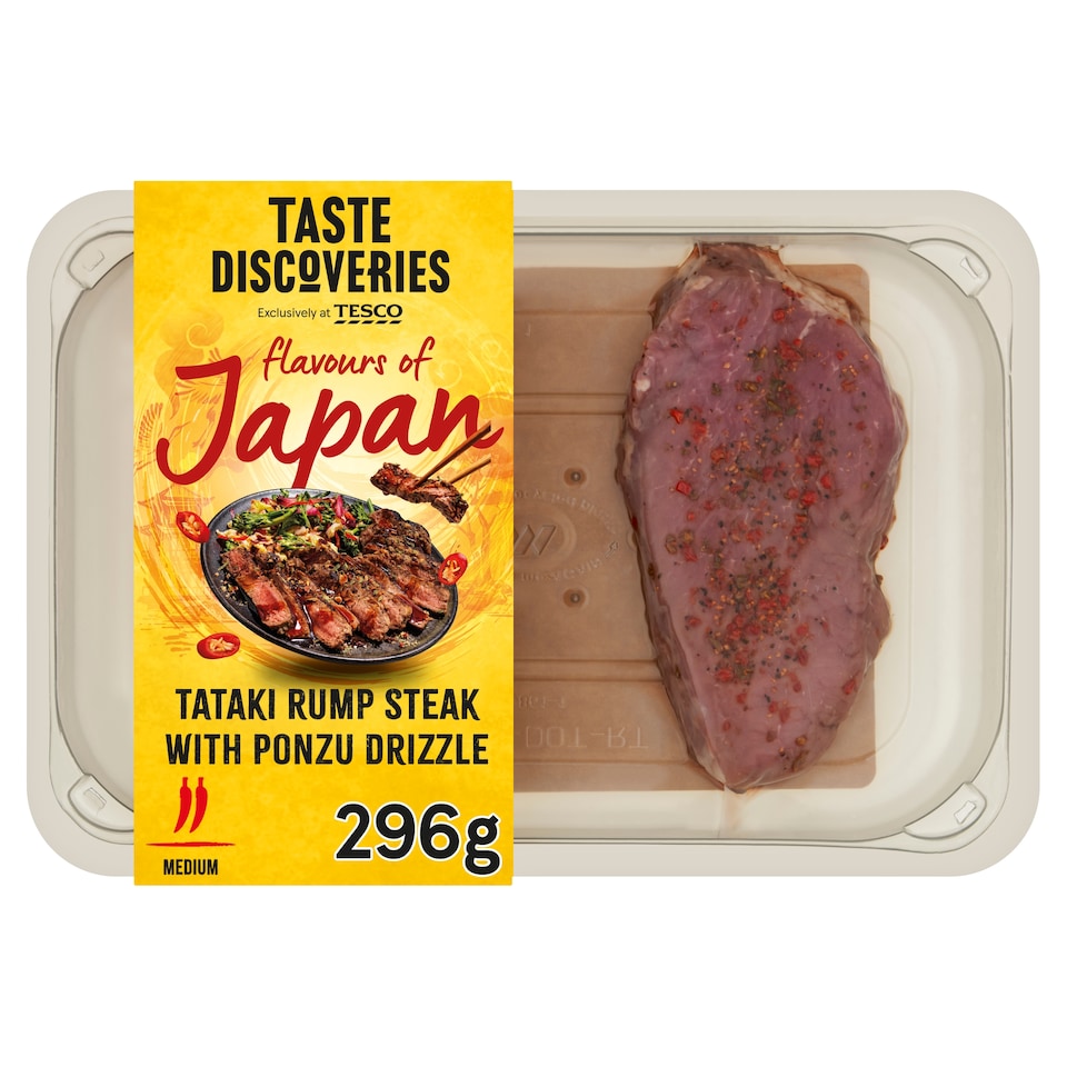 image 1 of Tesco Taste Discoveries Flavours of Japan Tataki Rump Steak with Ponzu Drizzle 296g
