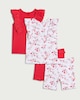image 2 of F&F Baby 2-Pack Cotton Rich Frill Top and Cycling Shorts Set in Red