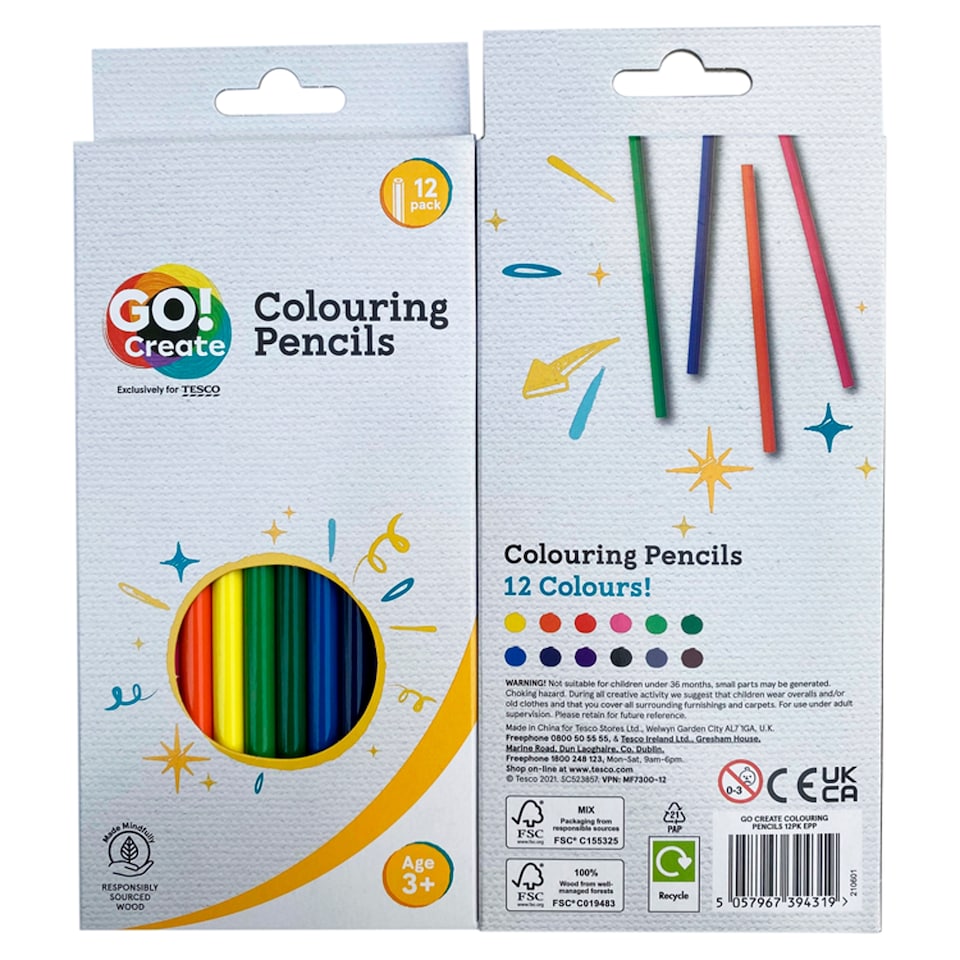 Go Create Coloured Pencils 12 Pack