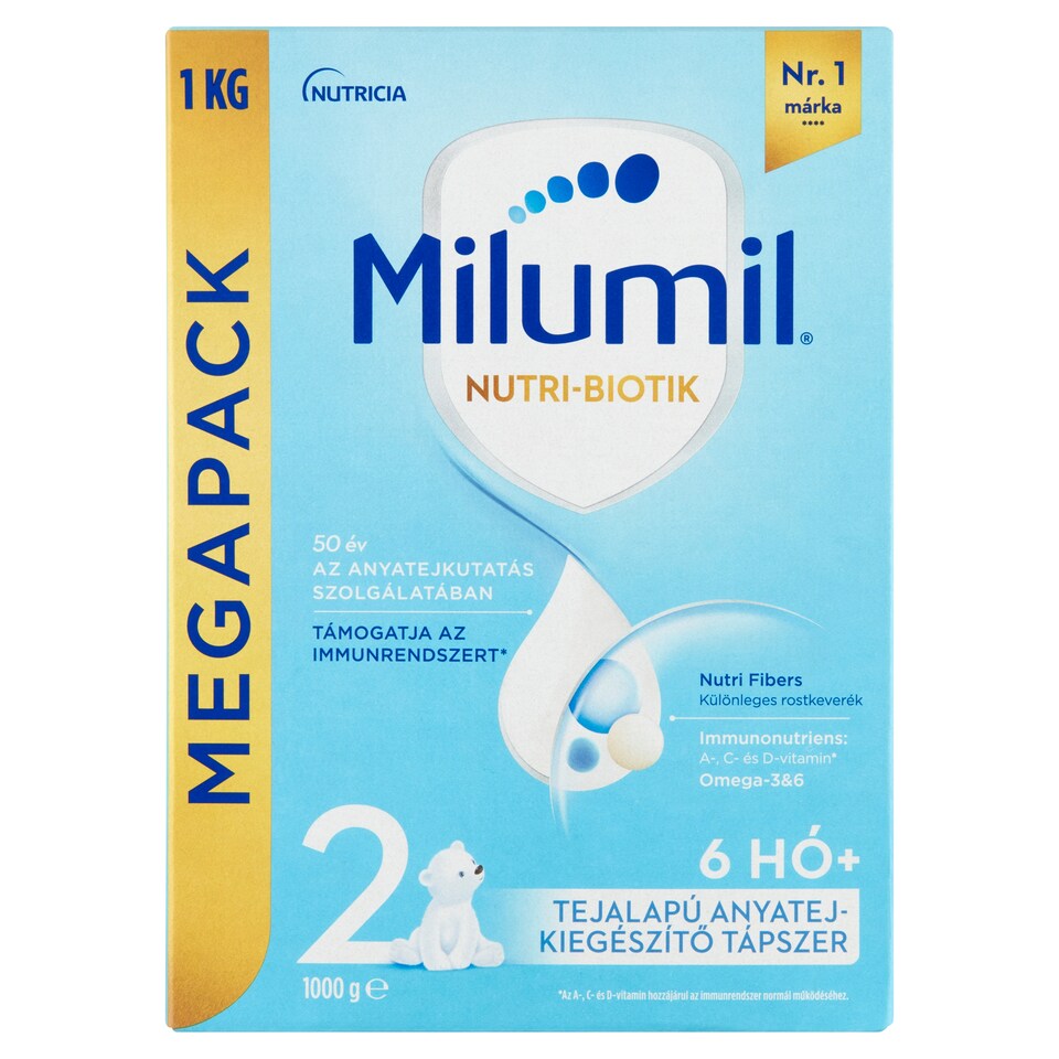 Milumil 2 tejalapú anyatej-kiegészítő tápszer 6-12 hó között 1000 g  1. kép