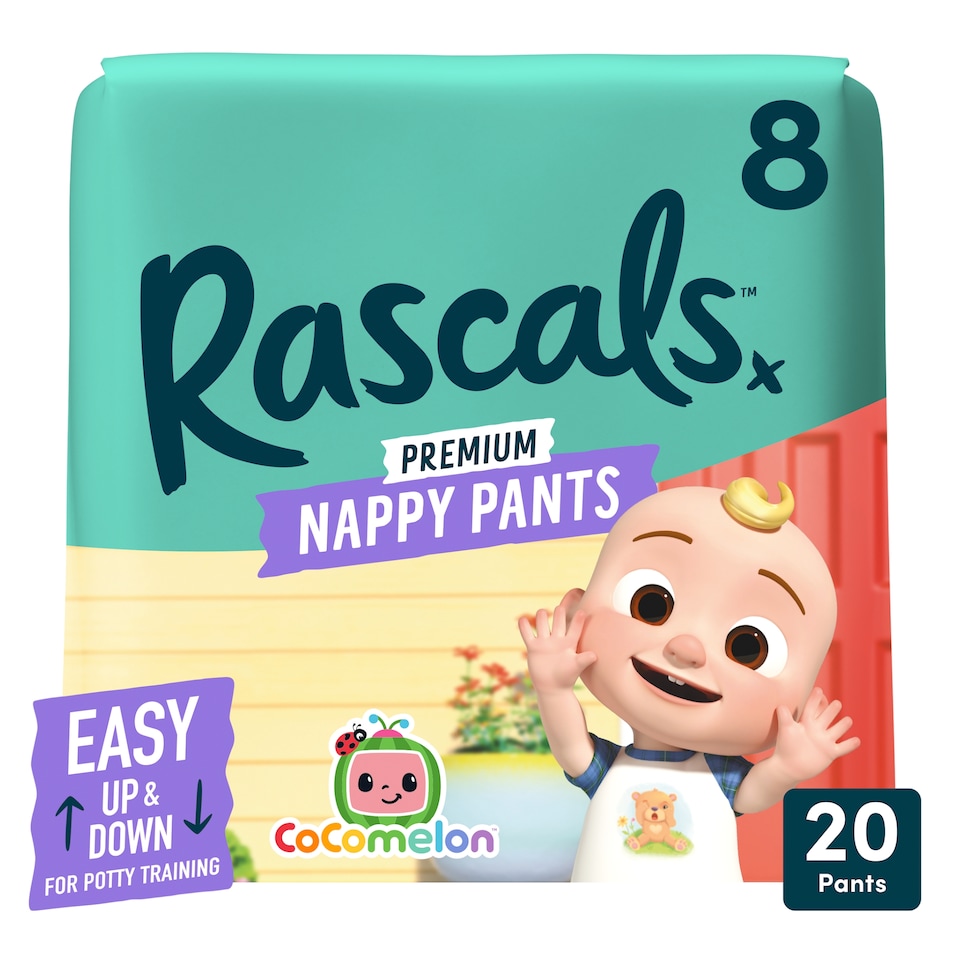 image 1 of Rascals Premium CoComelon Nappy Pants, Size 8, 20 Unisex Pants