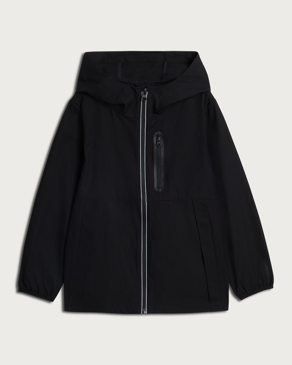 image 1 of F&F Active Boys ULTRAMOVE Hooded Zip Up Jacket in Black