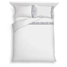 TESCO EMB FLORAL DUVET SET DOUBLE