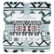 image 1 of Domarex Black and White Norvegian Pattern Blanket 130 x 160 cm