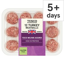 Tesco British Turkey Meatballs 12 Pack 336g