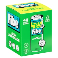 Fibe Lush Limeonade Soda Drink 4 x 250ml