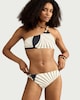 image 2 of F&F Shell Print High Leg Bikini Bottoms in Black