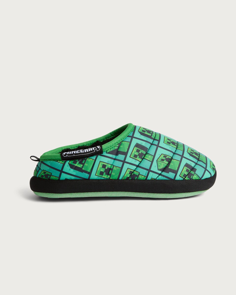 image 1 of Minecraft Quilted Mule Slippers in Multi