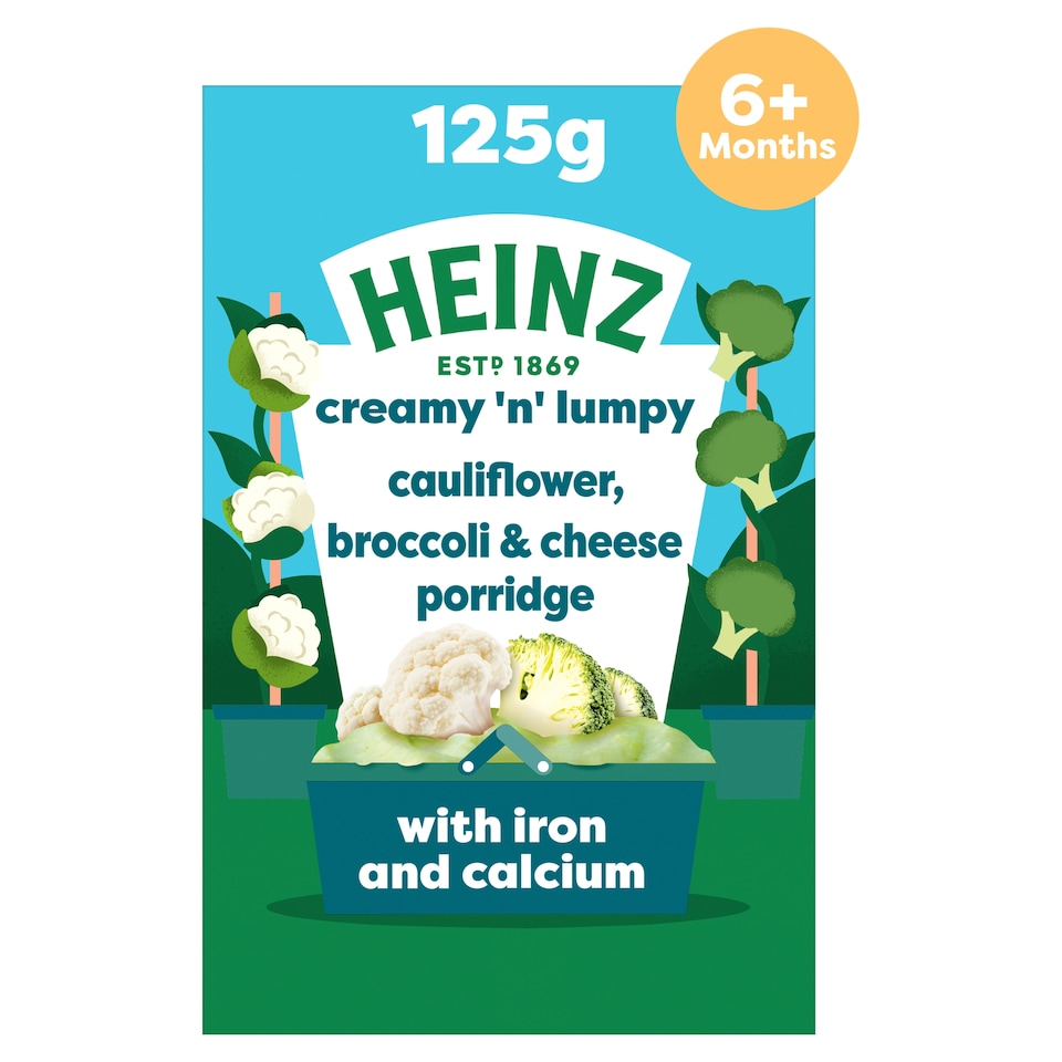 image 1 of Heinz Cauliflower Broccoli & Cheese Porridge Baby Food 6m+ 125g