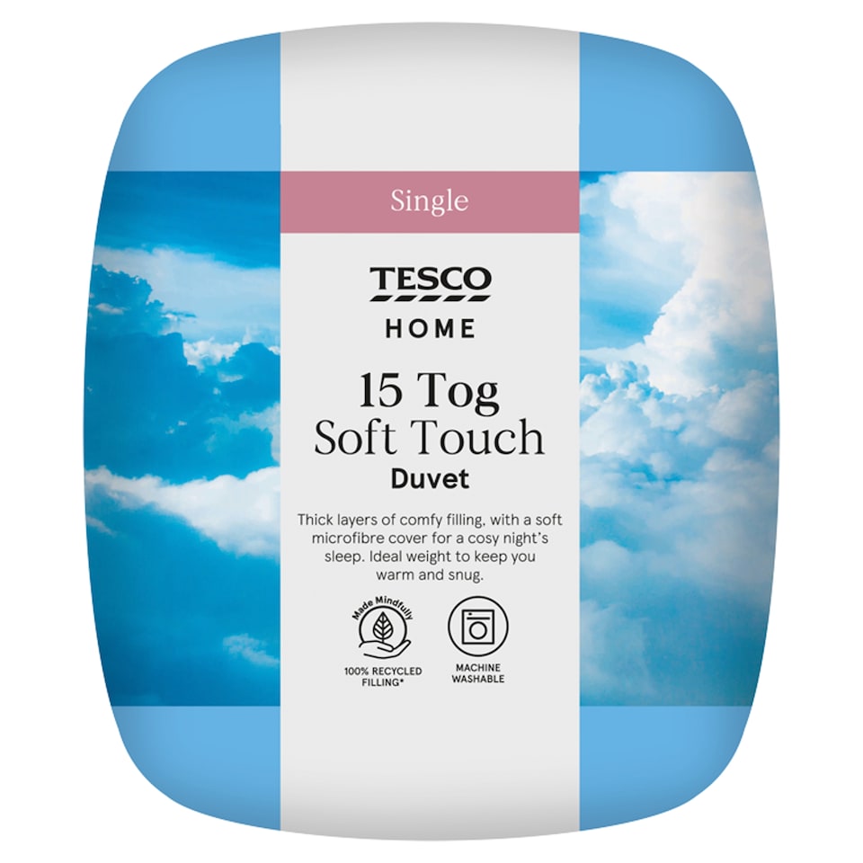 Tesco Soft Touch 15 Tog Duvet Single