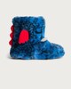 image 1 of F&F Boys Fleece Dino Monster Boot Slippers in Blue