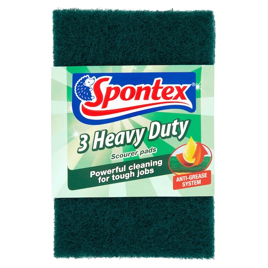 Spontex Heavy Duty Scourer Pads 3 Pack Tesco Groceries
