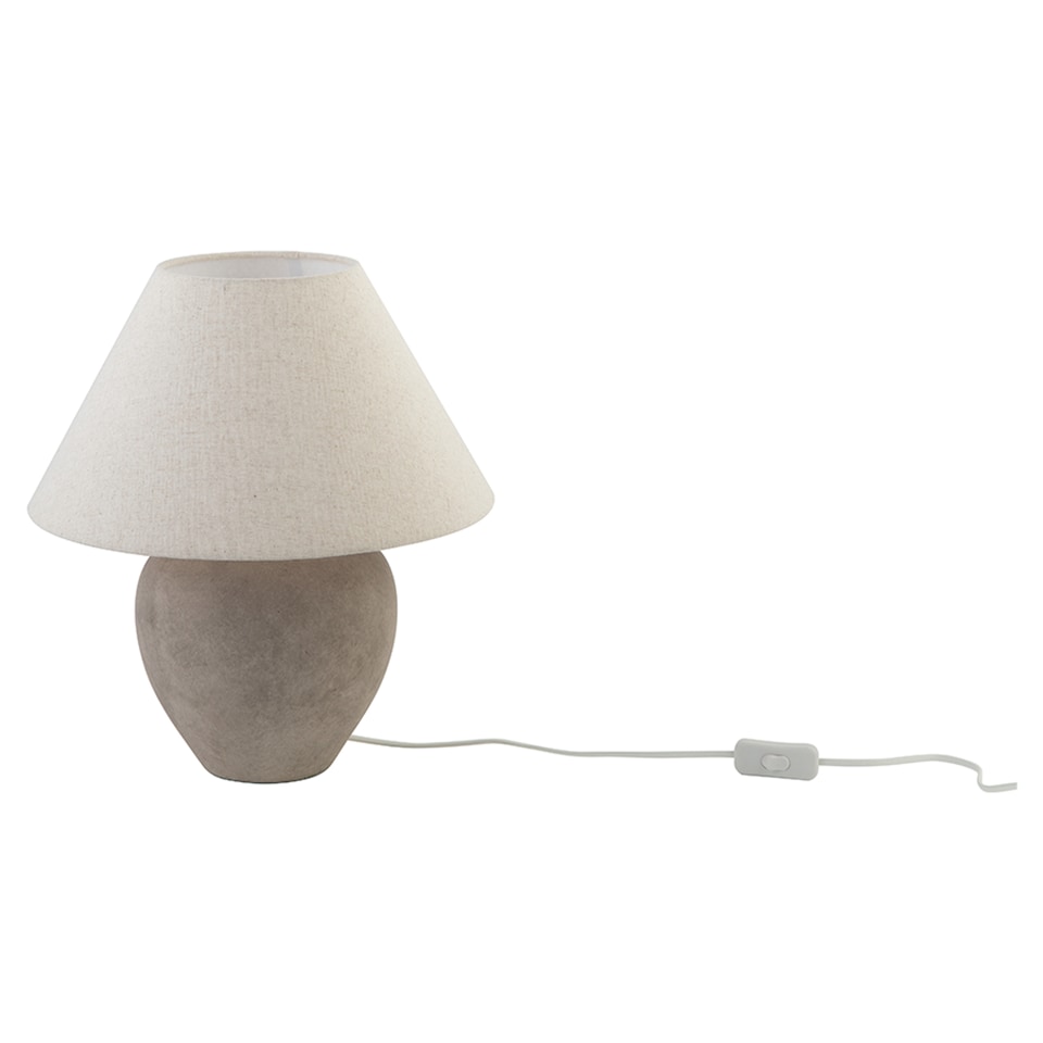 image 1 of F&F Home Grey Ceramic Urn Table Lamp