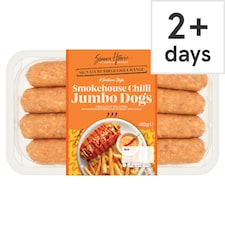 Simon Howie 4 Smokehouse Chilli Pork Jumbo Dogs 400g